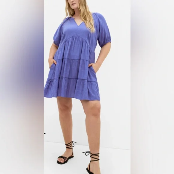 City Chic Kara dress- amethyst - Picture 5 of 6